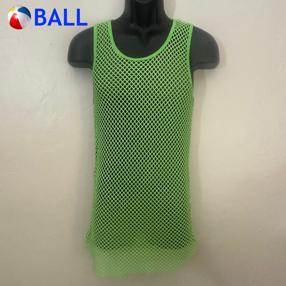 Ball Fishnet Tank Top 19" armpit to armpit seams unstretched Gently worn Cotton